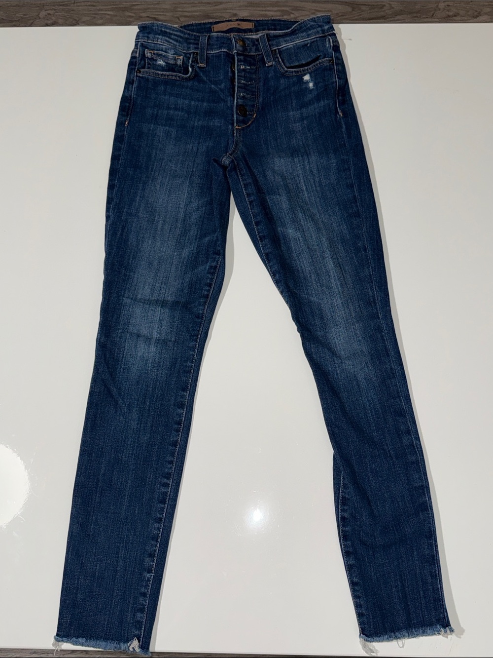 Joe's Jeans Women’s sz 25 Jeans Skinny Ankle Dark Wash Faded Denim